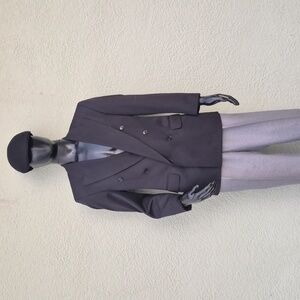 Paul Rodon Couture Men's Elegant Black Pure Wool Vintage Double-Breasted Blazer